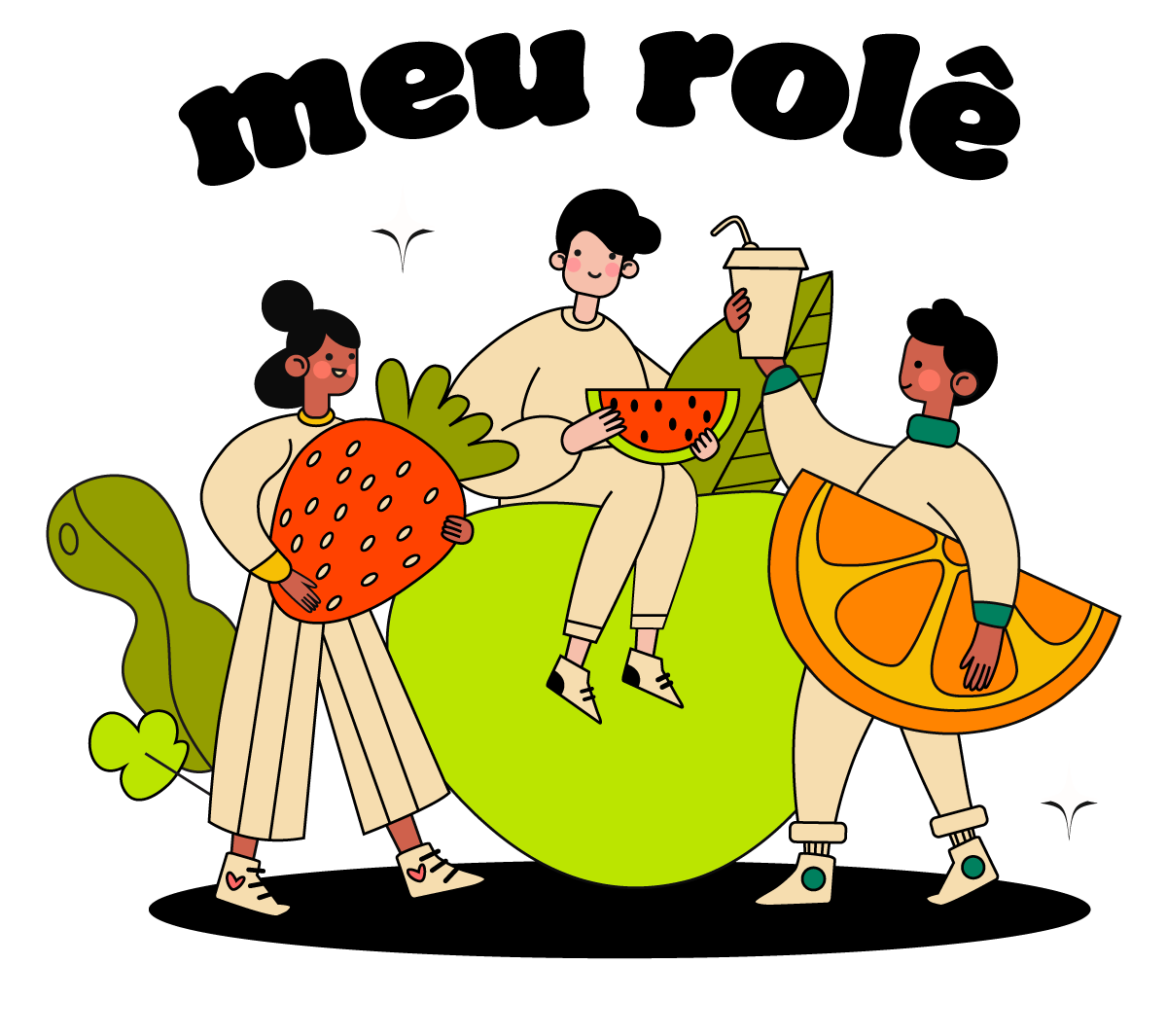 Ilustração de uma comunidade vegana